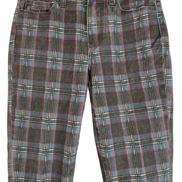 Paige Womens Hoxton Ankle Jeans Black Plaid Size 25 - Picture 4 of 8